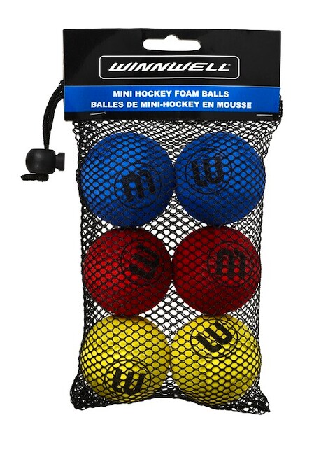 WinnWell  Knee Hockey Ball 50mm 5g Eva Multicolour 6-pack  Labda